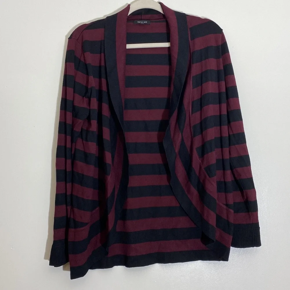 Verve Ami Woman's Open front Tan Color Cardigan Sweater Size medium - Picture 2 of 6